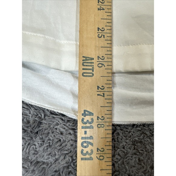 Vince Camuto White Blouse Zipper & Pocket Size M Long Roll Sleeve - Picture 5 of 9